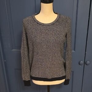 Madewell Black & White Textured Crewneck Sweater Tag XS Fits Like Small